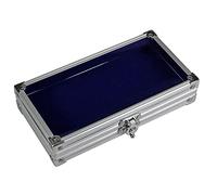 Safe Estuche de aluminio 5872 para colección de alfileres con tapa transparente 195 x 110 x 40 mm
