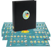 SAFE 7345 Premium - Álbum de colección de monedas de 2 euros (2006 - 2021), para su colección de monedas + 6 hojas de monedas y hojas preimpresas de colores