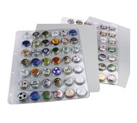 SAFE 7767 Hojas adicionales para cápsulas y tapones de champán | 2 hojas blister transparentes para 42 piezas | Compatible con Álbum 7928 | Formato DIN A4 de 4 anillos