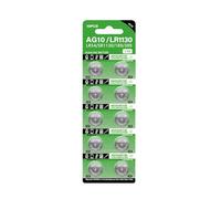 Safe And Button Cell - Juego de baterías de 68 mAh LR1130/AG10 de 1,55 V para reloj de lámpara de alta capacidad