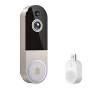 Safe Doorbell Camera Wireless,Safe Doorbell with 1080p HD Camera,Doorbells Cameras Wireless, Two-Way Audio Video Doorbells,Wide Range and Clear Night (T Beige)