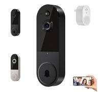 Safe Doorbell, Safe Doorbell Camera Wireless, Doorbells Camera Wireless No Subscription, With 2 Way Audio, Ai Motion Detection, Night Vision And Cloud Storage, Doorbells For Apartment (black,1pcs)