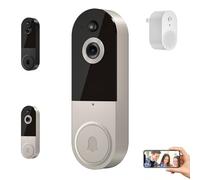 Safe Doorbell, Safe Doorbell Camera Wireless, Doorbells Camera Wireless No Subscription, With 2 Way Audio, Ai Motion Detection, Night Vision And Cloud Storage, Doorbells For Apartment (Beige,1pcs)