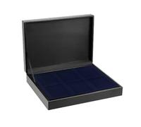 SAFE Estuche dorado de lujo con 6 lingotes de oro con material de cuero negro de alta calidad