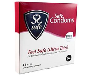 Safe Feel Safe transparente ultrafina Condones - Pack de 36