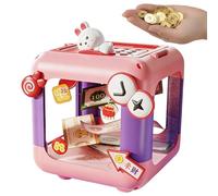 Safe for Kids - Large Capacity Cash Box | ABS Money Safe for Children Girls Boys Early Education Birthday Easter Holiday Festive Gift, 16x16x21cm Durable Lockable Piggy Bank