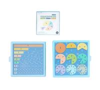 Safe Fraction Manipulatives Set para estudiantes, educativo, de madera, ayuda para enseñanza de matemáticas, suministros de enseñanza de matemáticas