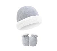 Safe - Gorro y guantes para bebé recién nacido, suave, evita la irritación, juego de guantes para piel sensible, gorro y guantes de forro polar para recién nacido, para mayor calidez, cómodo