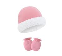 Safe - Gorro y guantes para bebé recién nacido, suave, evita la irritación, juego de guantes para piel sensible, gorro y guantes de forro polar para recién nacido, para mayor calidez, cómodo