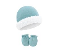 Safe - Gorro y guantes para bebé recién nacido, suave, evita la irritación, juego de guantes para piel sensible, gorro y guantes de forro polar para recién nacido, para mayor calidez, cómodo