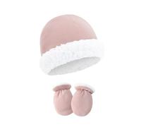Safe - Gorro y guantes para bebé recién nacido, suave, evita la irritación, juego de guantes para piel sensible, gorro y guantes de forro polar para recién nacido, para mayor calidez, cómodo