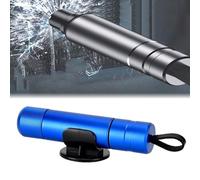 Safe Hammer Glass Breaker Under Water, Safe Hammer Car Window Breaker, Multi-Functional Car Escape Safehammer, 2024 New Car Emergency 2-In-1 Window Breaker & Seat Belt Cutter with Test Glass (Blue)