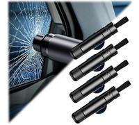 Safe Hammer, Safe Hammer Car Window Breaker, Multi-Functional Car Escape Tools Safehammer (4pcs-Black)