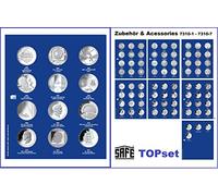 SAFE Hojas complementarias para álbumes TOPset 7310 para 10 monedas de euros sin cápsulas (7310-4)