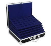 SAFE - Maletín de Aluminio para Monedas (Incluye 6 Bandejas para 200 Monedas, Diámetro 19, 22.5, 27, 33, 41 mm, Negro)