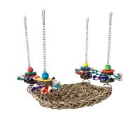 Safe Parrots Swing - Hamaca tejida masticable para loros pequeños, interacción, jaula, accesorio para masticar