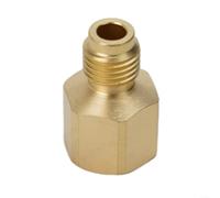 Safe R410A Adaptador de latón para acondicionador, 4 SAE a 5/16 SAE con tecnología de acoplamiento rápido
