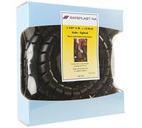 Safe-Spiral 40PC12bk - Protector de Manguera en Espiral precortado, diámetro Exterior de 1.5 Pulgadas, 12 pies de Longitud, Color Negro
