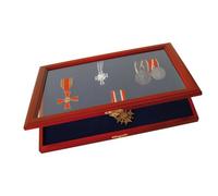 SAFE Vitrina de Madera Premium para medallas e Insignias de Honor