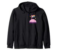 Safe with Me Rainbow Pride Flag Pink Planet Safe Space LGBTQ Sudadera con Capucha