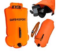 Safe4Sport MasterSwimmer Boya de Natación de 28L con Bolsa Seca - Flotador de Seguridad de Alta Durabilidad, Visible y con Doble Cámara de Aire.