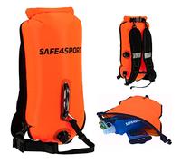 Safe4sport RunSwimmer 2.0 Boya y Mochila Estanca 2 en 1 - Flotador de Seguridad para Natación con Correas Desmontables, Ideal para Swimrun y Triatlón.