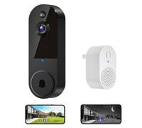 Safedoorbell, Safe Doorbell Camera Wireless, The Smarter Way to Protect Your Home, Motion Detection, Night Vision, and Two-Way Audio Protect Your Home (Black)