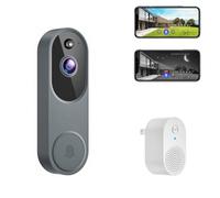 Safedoorbell the Smarter Way to Protect Your Home, Wireless Wi-Fi Video Doorbell Camera Ai Motion Detection, Wireless Video Doorbell, Safe Doorbells Camera, Motion Detection, Night Vision (Gray-M)