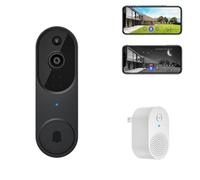 Safedoorbell the Smarter Way to Protect Your Home, Wireless Wi-Fi Video Doorbell Camera Ai Motion Detection, Wireless Video Doorbell, Safe Doorbells Camera, Motion Detection, Night Vision (Black-M)