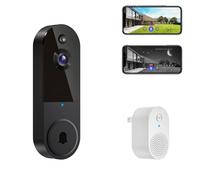 Safedoorbell the Smarter Way to Protect Your Home, Wireless Wi-Fi Video Doorbell Camera Ai Motion Detection, Wireless Video Doorbell, Safe Doorbells Camera, Motion Detection, Night Vision (Black-T)
