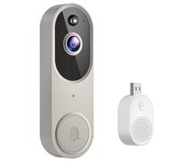 Safedoorbell - The Smarter Way to Protects Your Home, Security doorbell with Camera, Smart WiFi Doorbell Camera, AI Motion Detection, Night Visio (Beige-A)