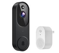 Safedoorbell - The Smarter Way to Protects Your Home, Security doorbell with Camera, Smart WiFi Doorbell Camera, AI Motion Detection, Night Visio (Black-B)