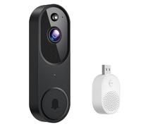 Safedoorbell - The Smarter Way to Protects Your Home, Security doorbell with Camera, Smart WiFi Doorbell Camera, AI Motion Detection, Night Visio (Black-A)