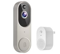 Safedoorbell - The Smarter Way to Protects Your Home, Security doorbell with Camera, Smart WiFi Doorbell Camera, AI Motion Detection, Night Visio (Beige-B)