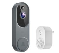 Safedoorbell - The Smarter Way to Protects Your Home, Security doorbell with Camera, Smart WiFi Doorbell Camera, AI Motion Detection, Night Visio (Gray-B)