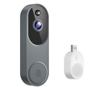 Safedoorbell - The Smarter Way to Protects Your Home, Security doorbell with Camera, Smart WiFi Doorbell Camera, AI Motion Detection, Night Visio (Gray-A)