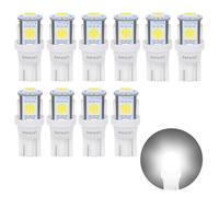 Safego 10x T10 W5W LED Bombillas exteriores 5 SMD 5050 Luz Coche