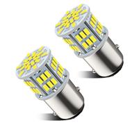 Safego 1157 Bay15d P21/5w Bombilla LED: Súper Brillante Blanco 6000K 3014 54SMD 12V, para Luces Traseras, Luces de Freno, 2 Piezas