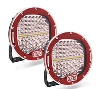 Safego 2pcs Focos LED, 7" 300W 30000LM Faros Trabajo LED Spot 12V-24V Barra LED IP67 Impermeable Luz de Niebla para Coche,SUV, UTV, ATV,Off-road,Camión,Moto,Barco - Garantía de 1 años(Concha roja)