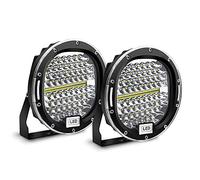 Safego 2pcs Focos LED, 7" 300W 30000LM Faros Trabajo Spot 12V-24V Barra LED IP67 Impermeable Luz de Niebla para Coche,SUV, UTV, ATV,Off-road,Camión,Moto,Barco - Garantía de 1 años(caparazón negro)