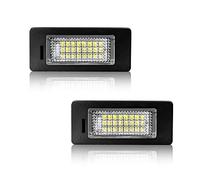 Safego Luz de matrícula LED para Coche Lámpara Número Placa Luces 2835 SMD 6000K Xenón Blanco para E39 E46 E82 E88 E90 E91 F10 F30 F31 etc, 2 Piezas, 1 año de Garantía