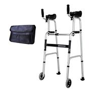 Safehappy - Carrito plegable para ancianos con reposabrazos, altura ajustable, ligero, rodante, marco para caminar, ayuda para la movilidad, silla de transporte, con 2 ruedas y bolsa de transporte