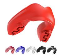Safejawz Protector bucal para aparatos ortopédicos. para Todos los Deportes de Contacto, incluidos rugby, MMA, artes marciales de kickboxing, judo, hockey y boxeo (Rojo)