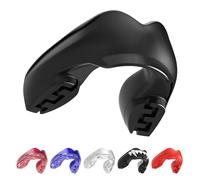 Safejawz Protector bucal para aparatos ortopédicos. para Todos los Deportes de Contacto, incluidos rugby, MMA, artes marciales de kickboxing, judo, hockey y boxeo (Negro)