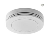 Safeliveo Detector de Humo- Alarma de Incendio para el hogar - Batería de 10 años - Sin LED Intermitente - Función de Prueba y Silencio - con Almohadillas Adhesivas - Conforme a EN 14604-1 Piezas