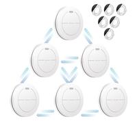 Safeliveo Detector de Humo interconectado con batería de 10 años, Alarma de Incendio Audible de 85dB, sin Flash LED para Dormitorio, Se Pueden conectar hasta 30 detectores de CO o de Humo, 6 Pieza