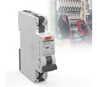 SAFEMORE Interruptor diferencial 30 mA tipo A 1P+N, Interruptor diferencial 16 A Curva B - Alta sensibilidad - Montaje carril DIN, homologado TÜV