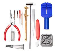 SaferCCTV Kit de reparación de reloj de 16 piezas, herramienta de eliminación de eslabones de reloj, herramienta de reparación de removedor de pines de eslabones de correa de reloj