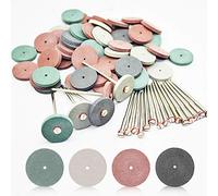 SaferCCTV Kit de ruedas de pulido de 7/8 pulgadas,de ruedas de pulido de laboratorio dental,kit surtido de pulidores de goma de silicona,de vástago de mandril para piezas de mano rotatorias,52 piezas