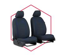 Saferide Fundas de asiento de coche universales compatibles con Mercedes Vito W639 hasta 14 1+1 autobús azul Transporter asientos delanteros